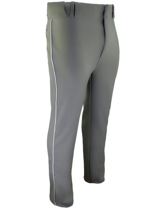 Dyed Tapered Open-Bottom Baseball Pants w/ Piping