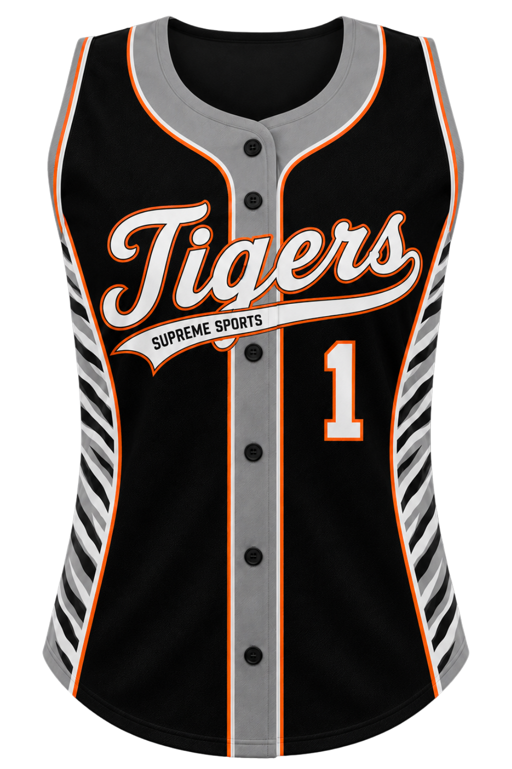 Racerback Full Button Softball Jersey