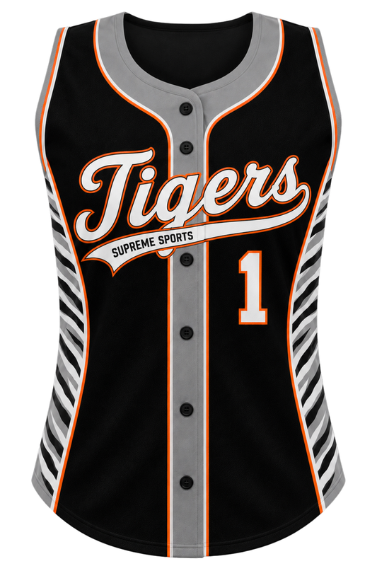 Racerback Full Button Softball Jersey