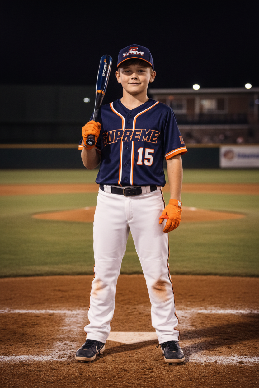 Male child supreme sports uniform.