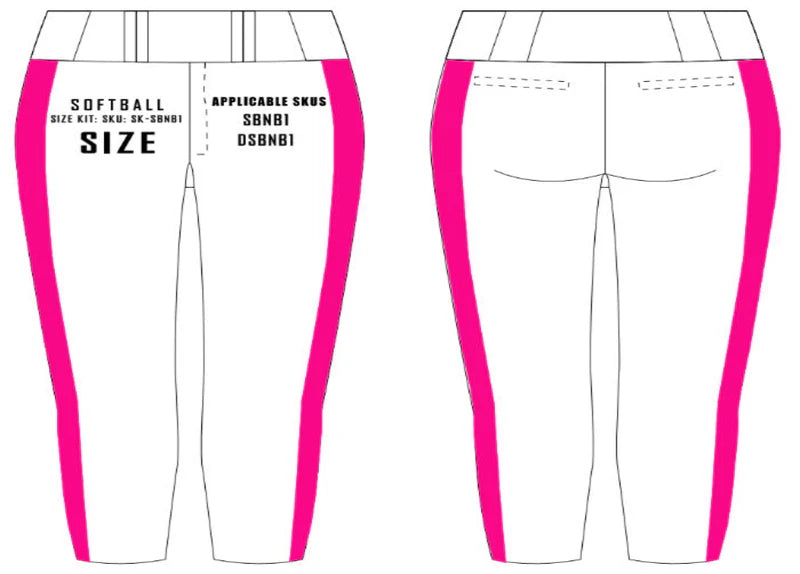 No Button Stretch Softball Pants Size Samples