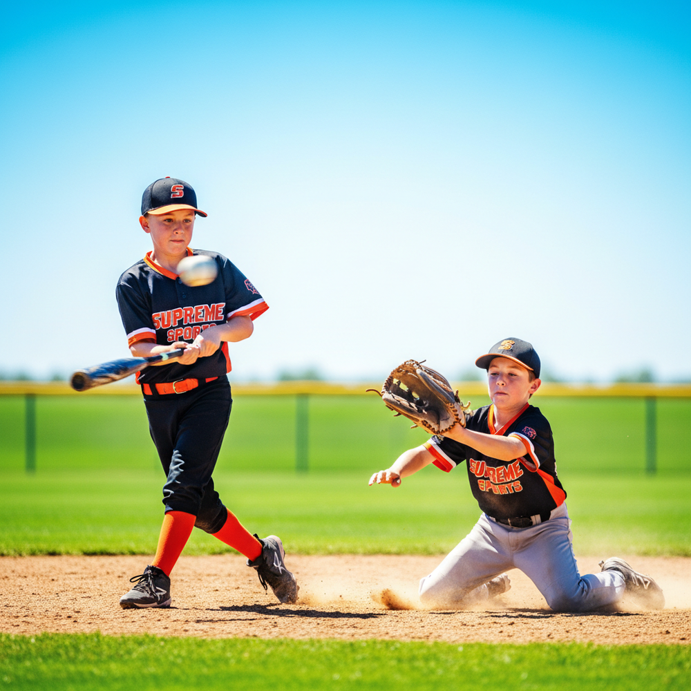 Two-Three Youth Baseball Players - Supreme Sports Uniforms