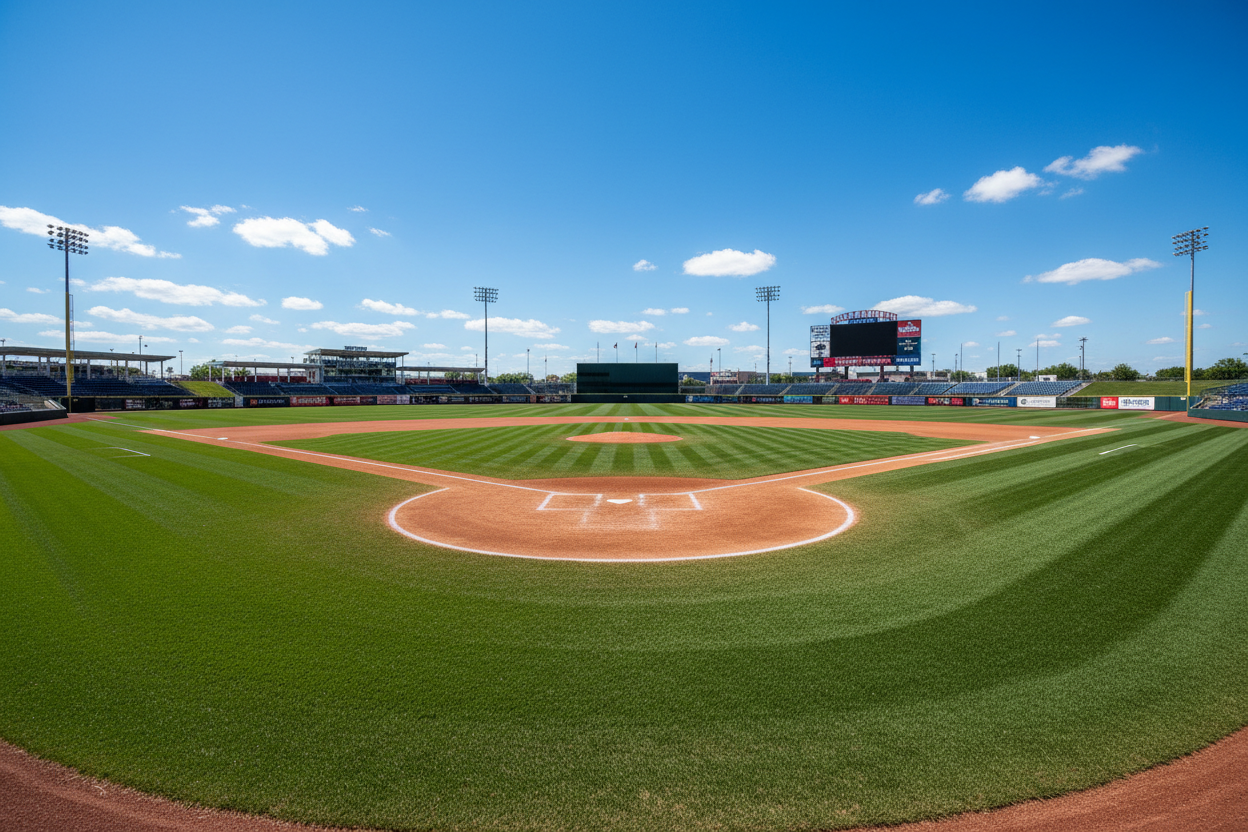 Wide Daytime Baseball Diamond Banner
